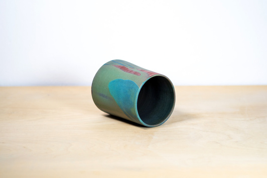 Osłonka Bordo Malowane Turkusem