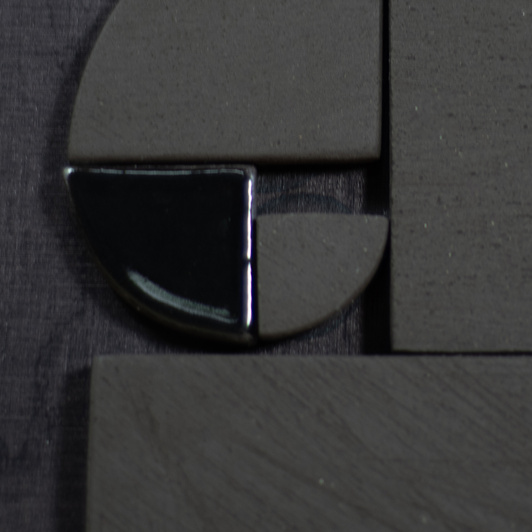 Dekoracja ceramiczna "Złoty Podział" Brązowo-Brązowa