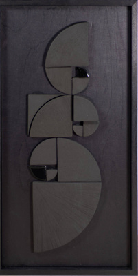 Dekoracja ceramiczna "Złoty Podział" Brązowo-Brązowa