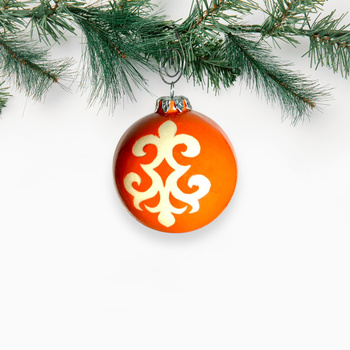 Bombka Mała Pomarańczowy ornament