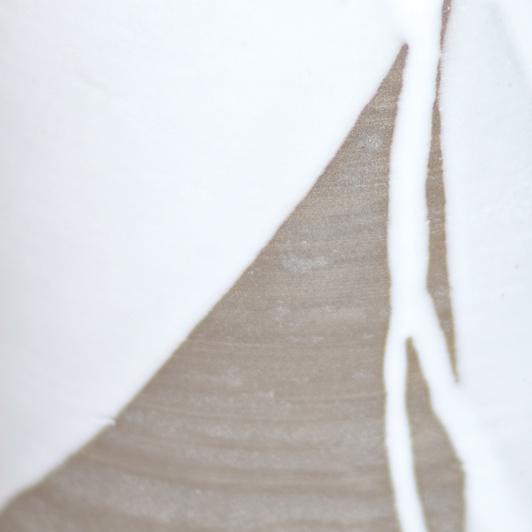 Wazon Szary Malowany Bielą