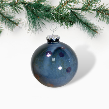 Bombka Niebieska w Niebiesko-Białe Kropki