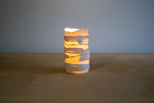 Lampa ceramiczna Papierowa Porcelana Mała