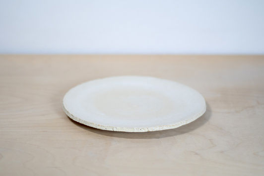 Talerz Biało-Żółty Wypukły