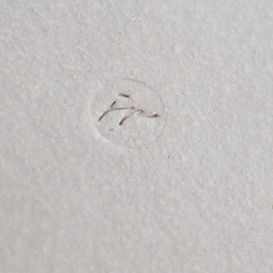 Osłonka na doniczkę biało-brązowa z małymi prążkami