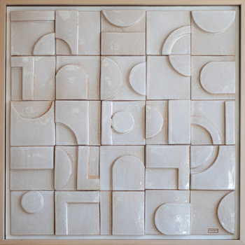 Dekoracja ceramiczna "Abstrakcja" Białe kombinacje