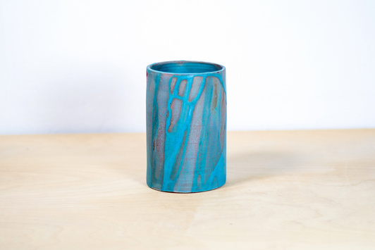 Osłonka Bordo Malowane Turkusem