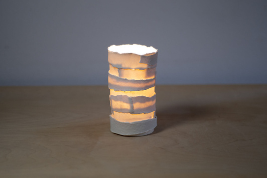 Lampa ceramiczna Papierowa Porcelana Mała