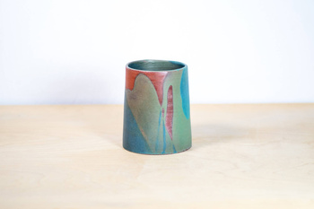 Osłonka Bordo Malowane Turkusem