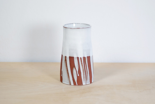 Wazon Bordowo-Biały