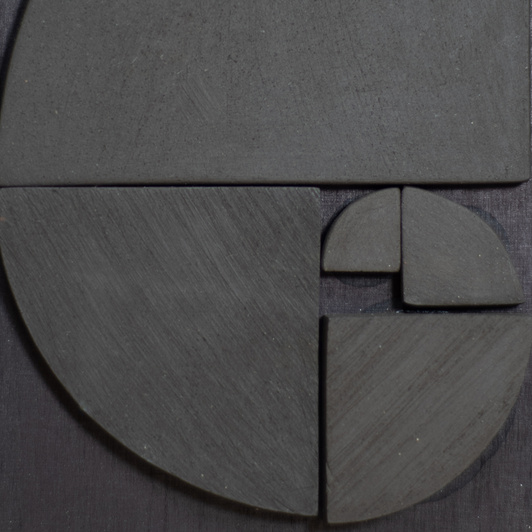 Dekoracja ceramiczna "Złoty Podział" Brązowo-Brązowa