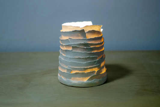 Lampa ceramiczna Papierowa Porcelana Duża