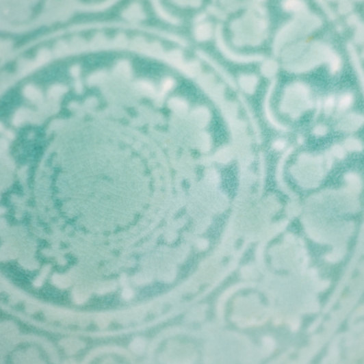 Talerz Relief turkusowa mandala