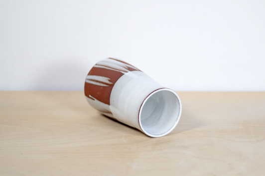 Wazon Bordowo-Biały