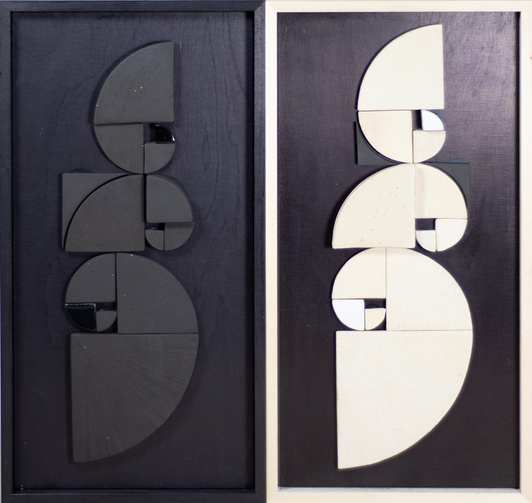 Dekoracja ceramiczna "Złoty Podział" Kremowo-Brązowa