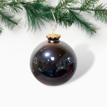 Bombka Granatowa w Złote Kropki