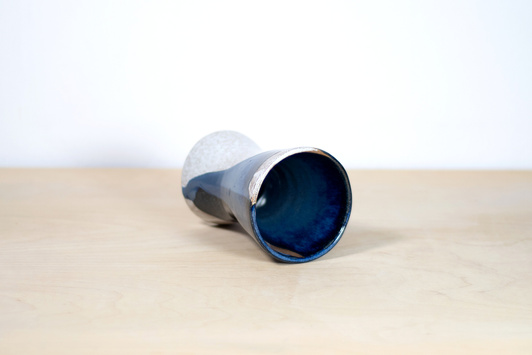 Wazon Klepsydra Granatowo-Biały