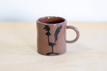 Kubek na kawę. Brązowo-Czarny ze Strusiem Pędziwiatrem