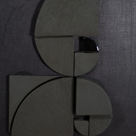 Dekoracja ceramiczna "Złoty Podział" Brązowo-Brązowa