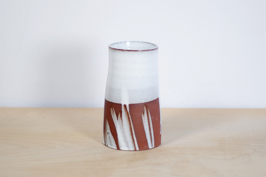 Wazon Bordowo-Biały