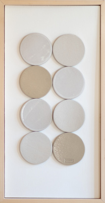 Dekoracja ceramiczna "8 Kół" Białe kombinacje