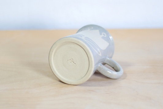 Kubek na kawę. Czarno-Szary w kwiaty