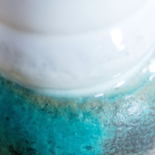 Świecznik Turkusowo-Biały