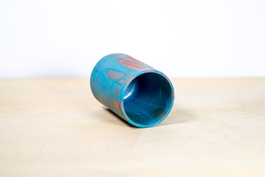 Osłonka Bordo Malowane Turkusem