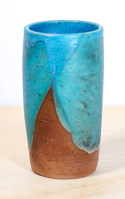 Wazonik Bordowo-Turkusowy