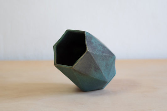 Wazon turkusowy origami