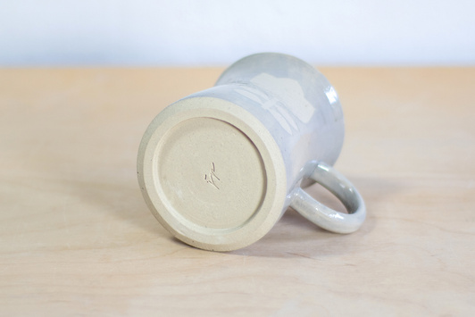 Kubek na kawę. Czarno-Szary w kwiaty