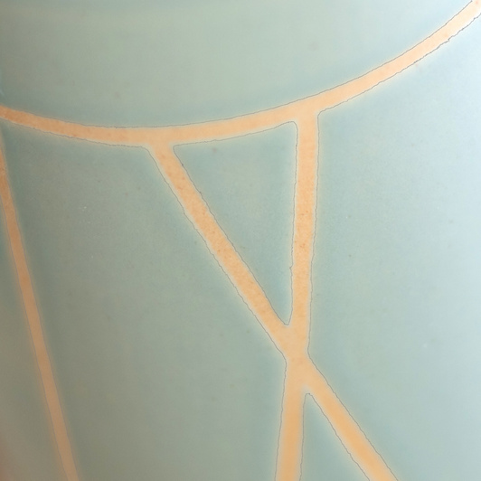 Kubek na herbatę szałwiowy w kreseczki