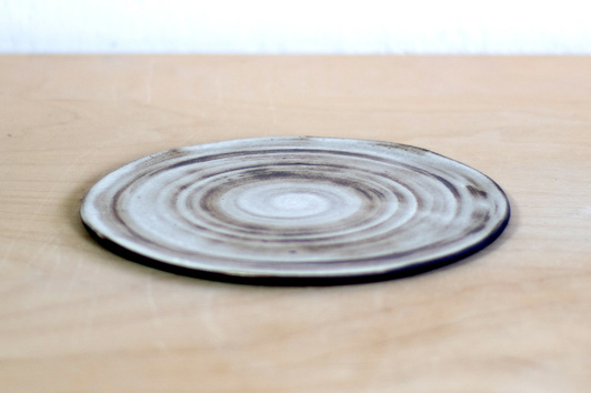 Talerz Mały Płaski Czarno-Biały