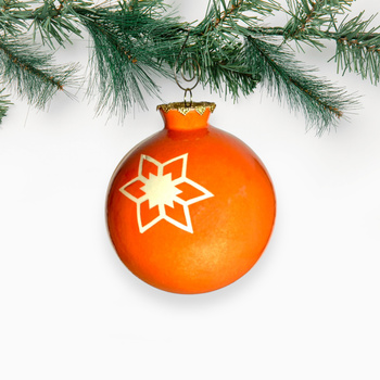 Bombka Pomarańczowa w gwiazdki