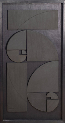 Dekoracja ceramiczna "Złoty Podział" Brązowo-Brązowa