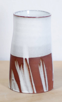 Wazon Bordowo-Biały