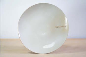 Talerz duży z koordynatami Warszawy 