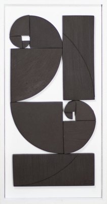 Dekoracja ceramiczna "Złoty Podział" Biało-Brązowa