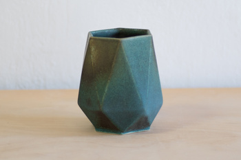 Wazon turkusowy origami