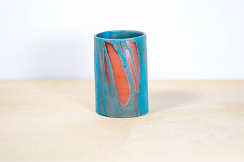 Osłonka Bordo Malowane Turkusem