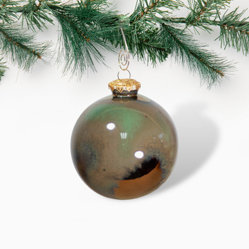 Bombka Zielono-Miedziana