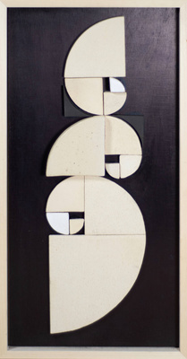 Dekoracja ceramiczna "Złoty Podział" Kremowo-Brązowa